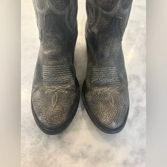 Old Gringo Distressed Black Western Zip Boots Size 7 - Picture 6 of 12